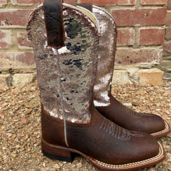 Flip on sale sequin boots