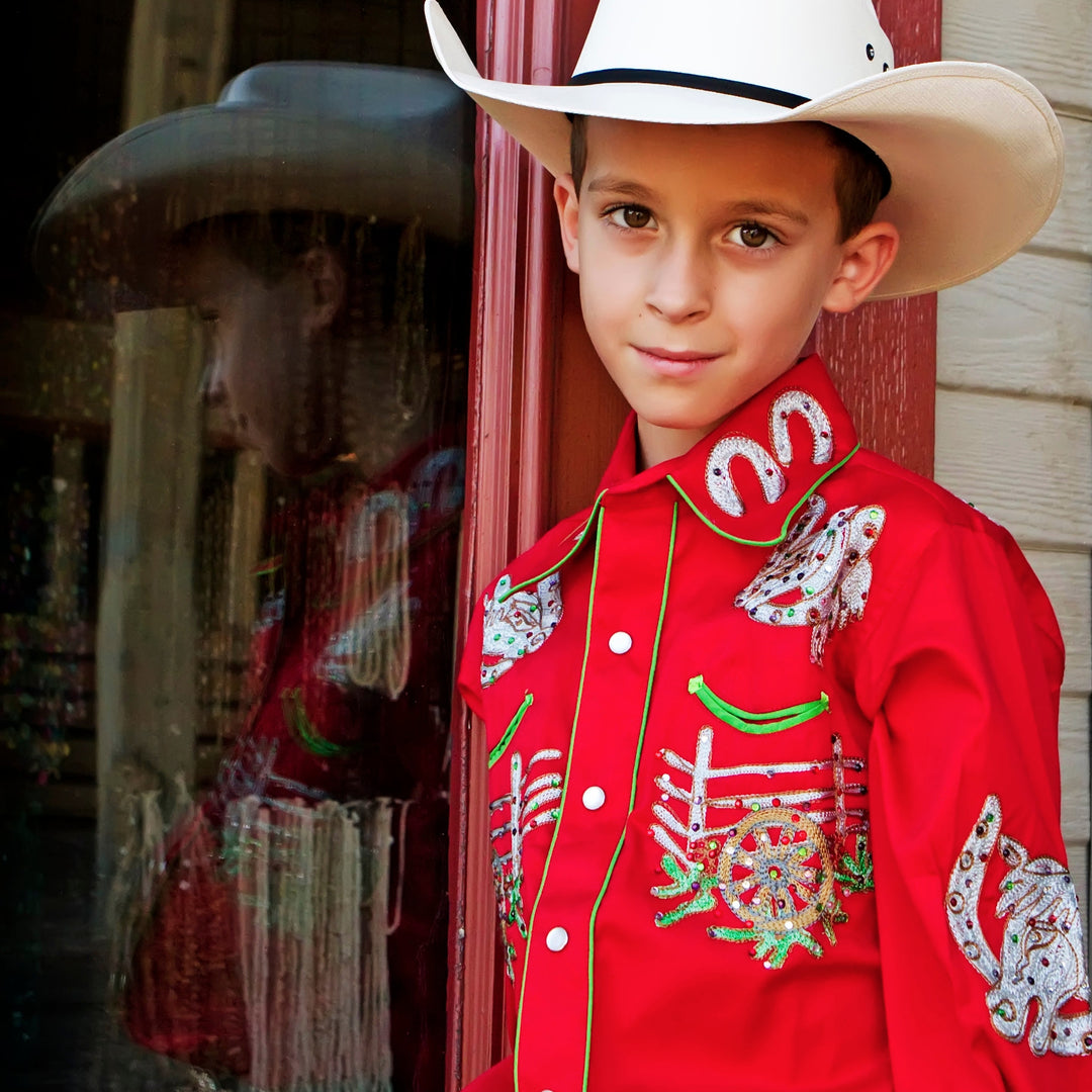 Kids Western Shirts Rockmount Kids Horse Red Western Shirt texasgoldminors