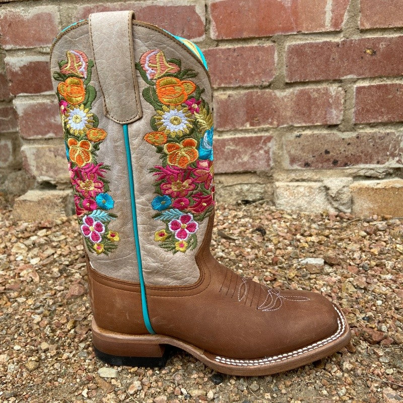 Flower clearance embroidered cowboy boots